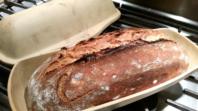 Mixing and Baking Bread With A Bread Cloche
