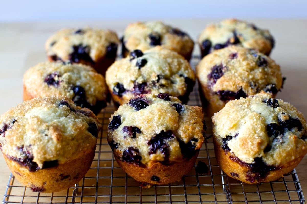 Fresh Blueberry Muffins Reminiscent of Jordan Marsh's Blueberry Muffins