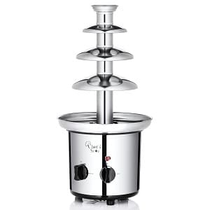 10 Best Chocolate Fountains of 2021 Chefs Star Electric 3-Tier Stainless Steel Chocolate Fountain Product Image