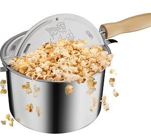 Ten KitchenSurfing Choice of Popcorn Poppers Great Northern Popcorn Original Stainless Steel Popcorn Popper Product Image