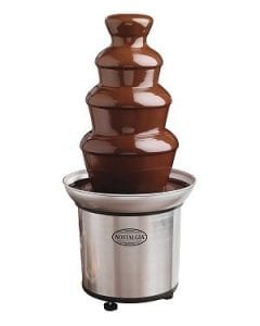 10 Best Chocolate Fountains of 2021 Nostalgia CFF986 4-Tier 2-Pound Capacity Stainless Steel Chocolate Fondue Fountain Product Image