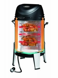 Char-Broil The Big Easy TRU-Infrared Smoker Roaster Grill In Use