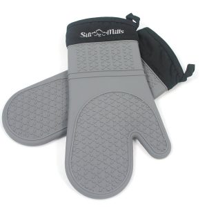 Frux Home and Yard Grey Silicone Oven Mitts