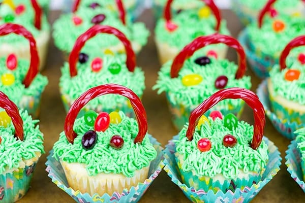 Easter Basket Cupcakes