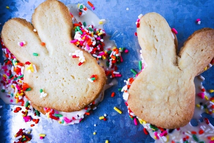 Easter Bunny Ice Cream Sandwiches
