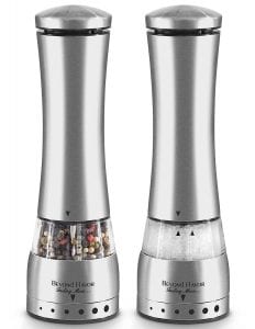 5 Best Salt and Pepper Grinder Sets For Your Kitchen Electric Salt & Pepper Grinder Set By Beyond Flavor Product Image