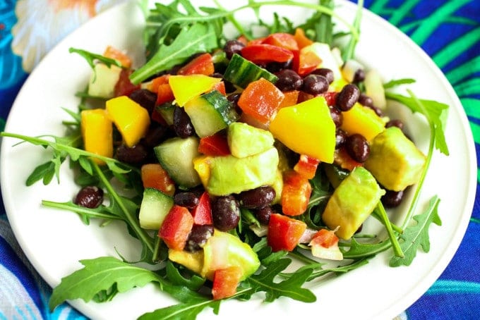 Avocado, Cucumber, and Berry Salad