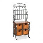 Southern Enterprises Wrought Iron Bakers Rack with Scroll Work Product Image