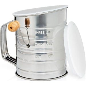 5 Best Flour Sifters for your Kitchen Natizo Stainless Steel 3-Cup Flour Sifter product image