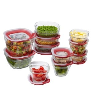 5 Best Food Storage Containers for your Kitchen Rubbermaid 1865887 Easy Find Lids 22-Piece Glass Food Storage Container Set product image