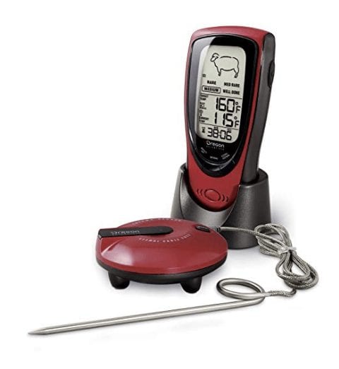 Oregon Scientific AW131 Wireless Talking BBQ Oven Thermometer with Preset Temperatures for Steak Chicken Pork