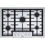 4 Best Gas Cooktops for your Kitchen Bosch Ngm8055uc 800 30 Sealed Burner Stainless Steel Gas Cooktop Product Image