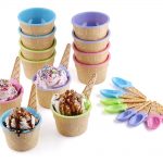 Greenco Vibrant Colors Ice Cream Dessert Bowls And Spoons Product Image