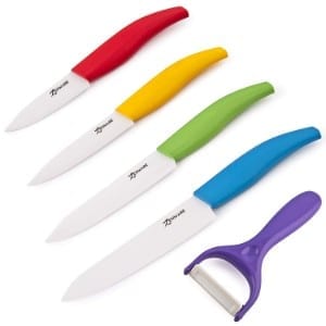 Zenware 9 Piece Multi Color Ceramic Cutlery Kitchen Knives Product Image