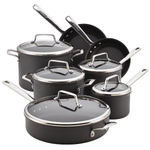 5 Best Anolon Cookware for your Kitchen Anolon Authority Hard Anodized Nonstick 12 Piece Cookware Set Product Image