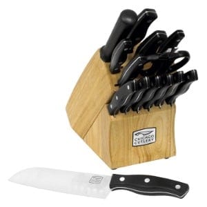 5 Best Chicago Culinary Knives for your Kitchen Chicago Cutlery 15pc Metropolitan High Carbon Blade Block Knife Set Product Image