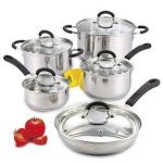 5 Best Cook N Home Cookware for your Kitchen Cook N Home 10 Piece Stainless Steel Cookware Set Product Image