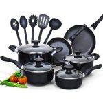 5 Best Cook N Home Cookware for your Kitchen Cook N Home 15 Piece Nonstick Stay Cool Handle Cookware Set Product Image