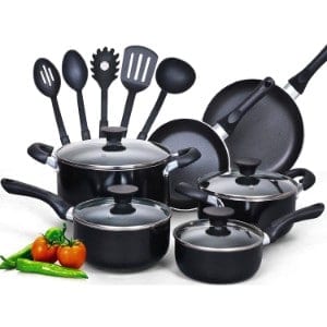 5 Best Cook N Home Cookware for your Kitchen Cook N Home 15 Piece Nonstick Stay Cool Handle Cookware Set Product Image