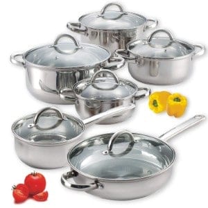 5 Best Cook N Home Cookware for your Kitchen Cook N Home Nc 00250 12 Piece Stainless Steel Cookware Set Product Image