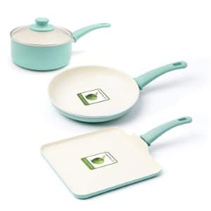 5 Best GreenLife Cookware for your Kitchen Greenlife Cc000884 001 Soft Grip Cookware Set, 4 Piece Product Image