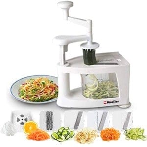 5 Best Zoodle Makers for your Kitchen Mueller Spiral Ultra Multi Blade Spiralizer Product Image