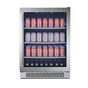5 Best Beverage Refrigerators for your Kitchen Avallon Abr241sgrh 152 Can 24in Built In Beverage Cooler