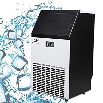 BEAMNOVA Commercial Ice Maker Machine Freestanding Ice Making Machine Built in Counter for Restaurant Bubble Bar, 35 LB Storage Bin, 68-100 LB Daily Ice Making Capacity, 6 Month Warranty