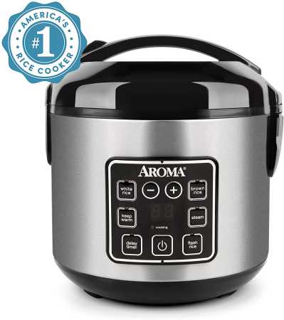 Aroma Housewares Digital Rice Grain Cooker and Food Steamer