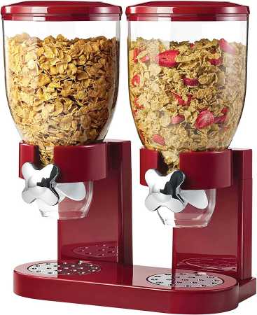 Honey- Can- Do Double Cereal Dispenser with Portion Control