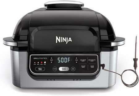 Ninja Foodi Pro 5-in-1 Integrated Smart Probe and Cyclonic Technology Indoor Grill