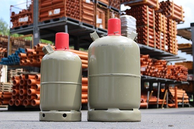 gas bottles, gas, bottle
