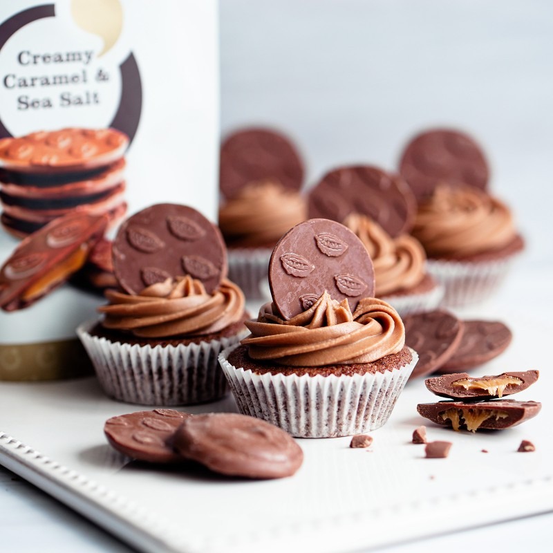Chocolate And Creamy Caramel Fairy Cakes 