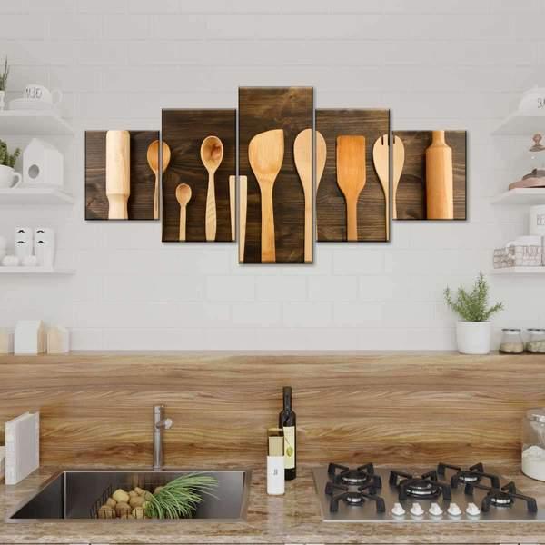 Essential Elements for Improving a Modern Kitchen Décor Kitchen Utensils Multi Panel Canvas Wall Art
