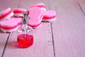 washing-dishes-tools-cleaning-kitchen-dishes-dispenser-red-dish-soap-pink-sponge-washing-dishes-tools-cleaning-183928774